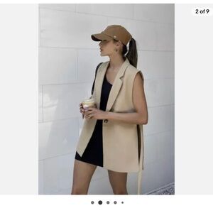 [ZARA] Open Beige Vest